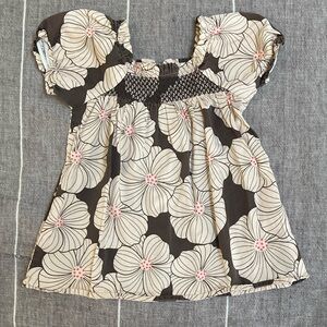 Pomp De Lux Floral Puff Sleeve Top Size 5-6 yrs